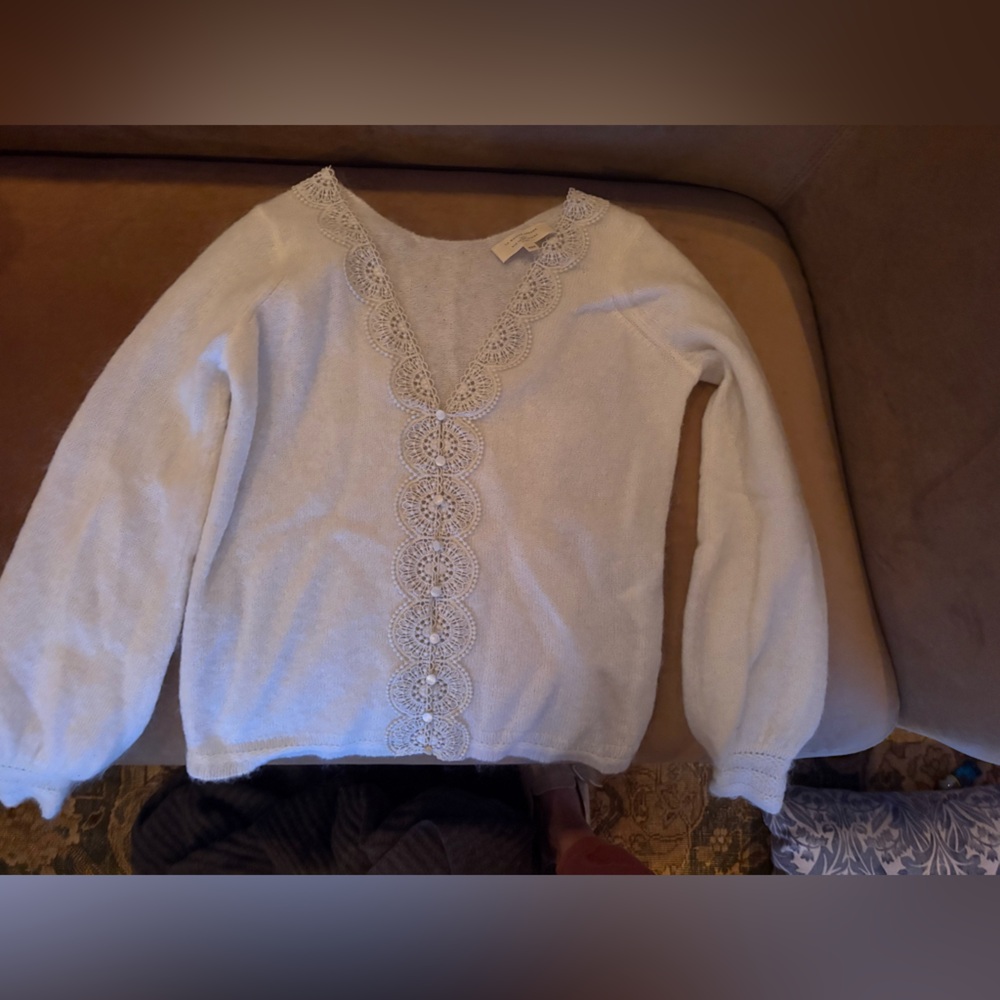 Sezane Henria Cardigan in Ecru Size XXS - Picture 2 of 7